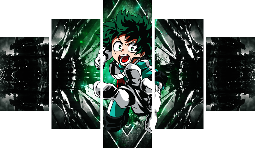 لوحة My Hero Academia – خمسة قطع – برشة أحجام | ديكور دارك