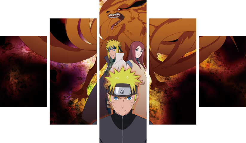 Naruto – 5 Panels – Multiple Sizes | Home Decor
