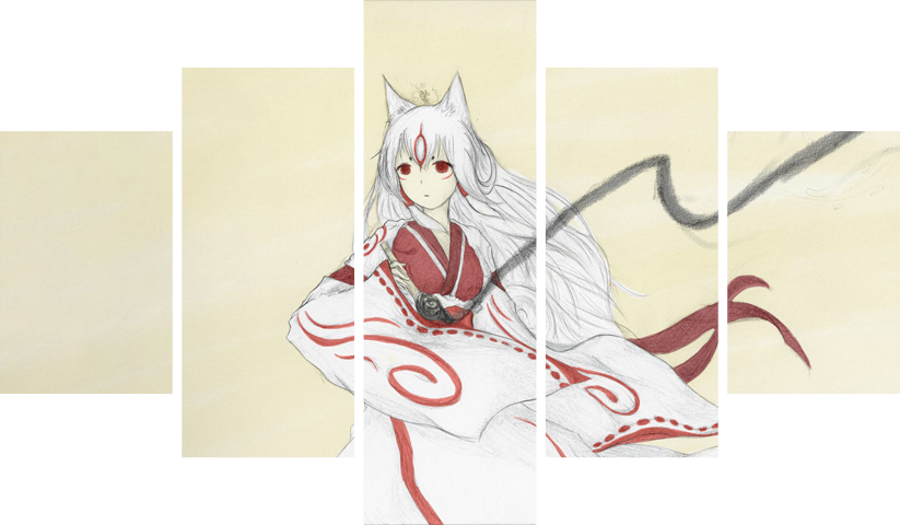 Okami – 5 Panels – Multiple Sizes | Home Decor