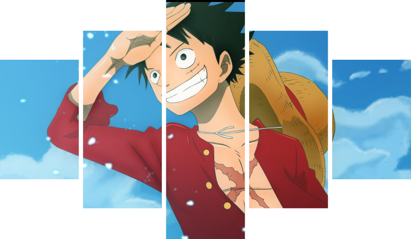 One Piece – 5 Panneaux – Plusieurs Tailles | Décoration Maison