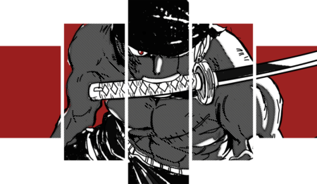 لوحة One Piece – خمسة قطع – برشة أحجام | ديكور دارك