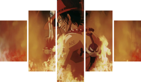 One Piece – 5 Panneaux – Plusieurs Tailles | Décoration Maison