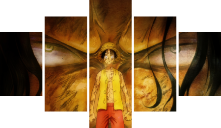 لوحة One Piece – خمسة قطع – برشة أحجام | ديكور دارك