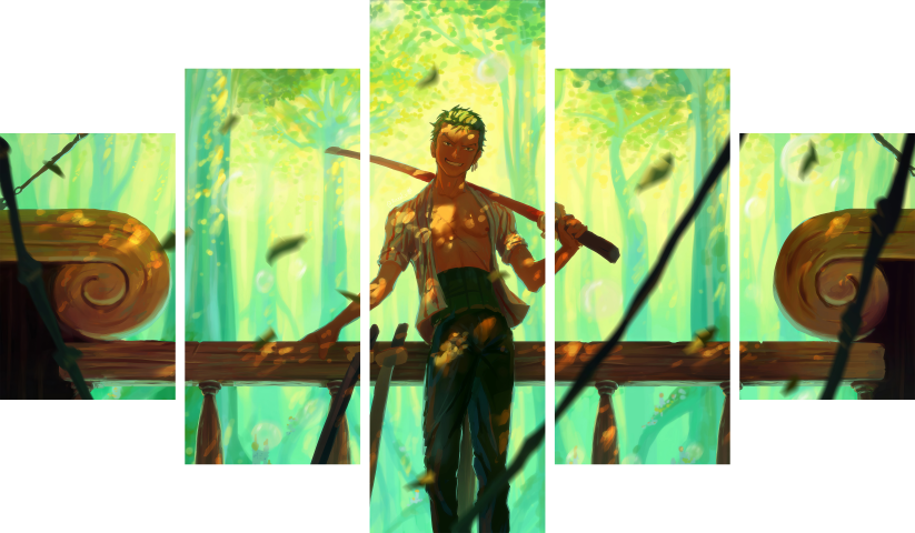 One Piece – 5 Panneaux – Plusieurs Tailles | Décoration Maison