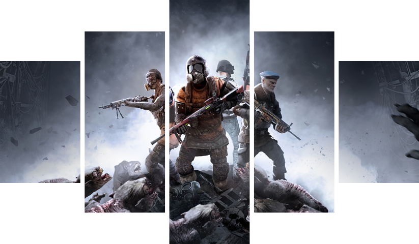 PUBG – 5 Panneaux – Plusieurs Tailles | Décoration Maison