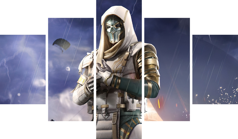 PUBG – 5 Panels – Multiple Sizes | Home Decor