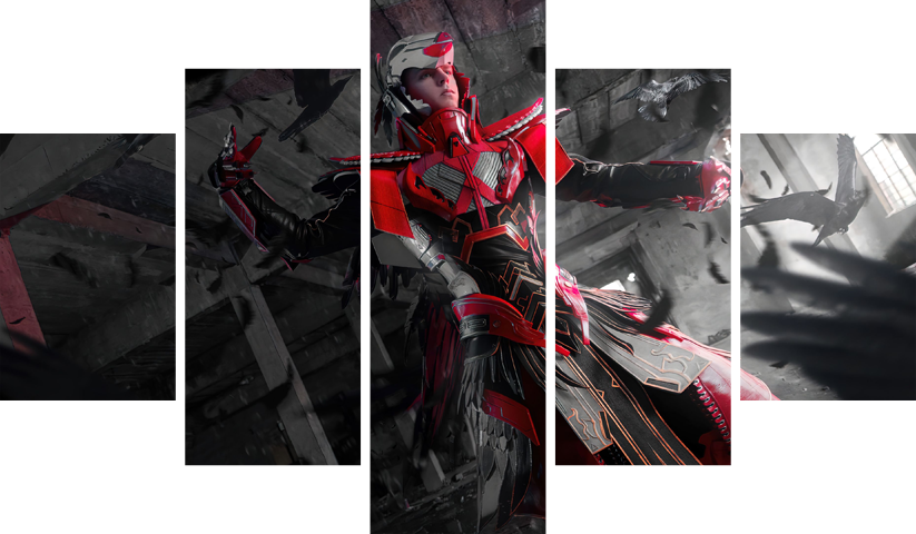 PUBG – 5 Panels – Multiple Sizes | Home Decor