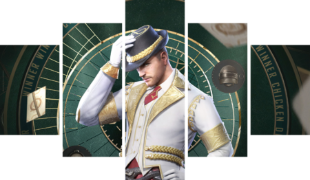 لوحة PUBG – خمسة قطع – برشة أحجام | ديكور دارك