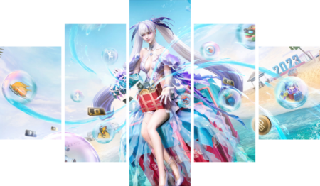 لوحة PUBG – خمسة قطع – برشة أحجام | ديكور دارك