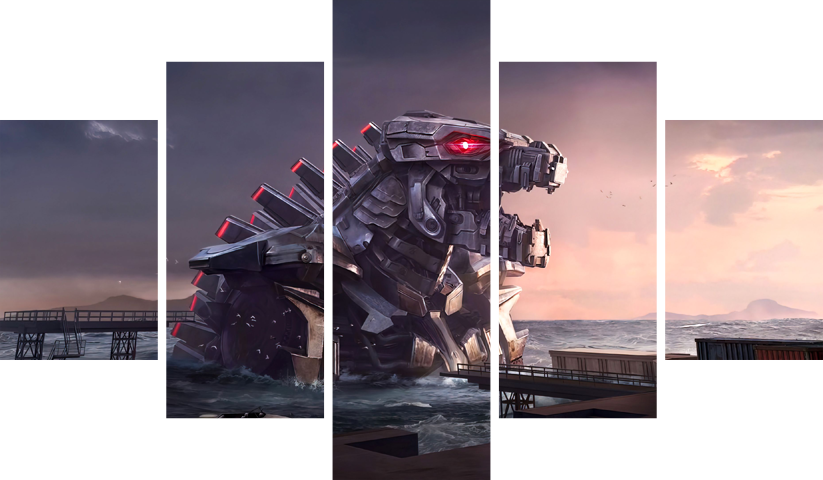 PUBG – 5 Panels – Multiple Sizes | Home Decor