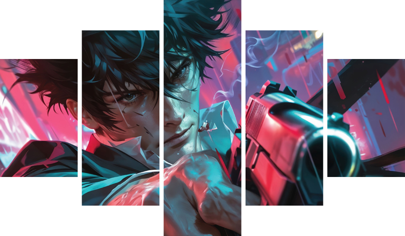 Psycho Pass – 5 Panneaux – Plusieurs Tailles | Décoration Maison