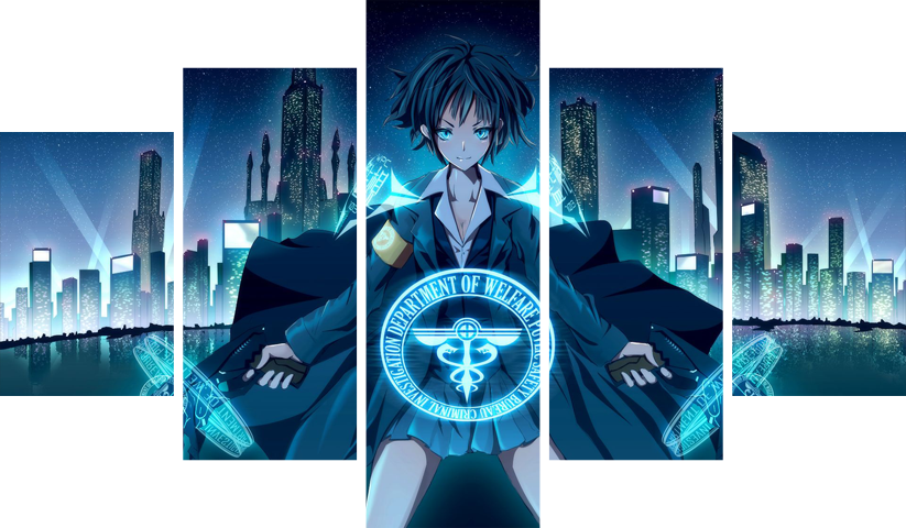 Psycho Pass – 5 Panneaux – Plusieurs Tailles | Décoration Maison