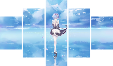 لوحة Re Zero – خمسة قطع – برشة أحجام | ديكور دارك