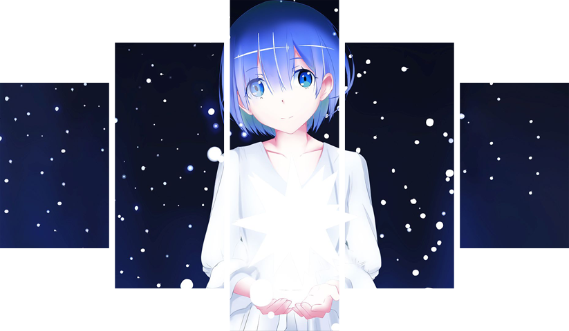 لوحة Re Zero – خمسة قطع – برشة أحجام | ديكور دارك