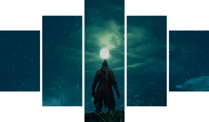 Sekiro Shadows Die Twice – 5 Panneaux – Plusieurs Tailles | Décoration Maison