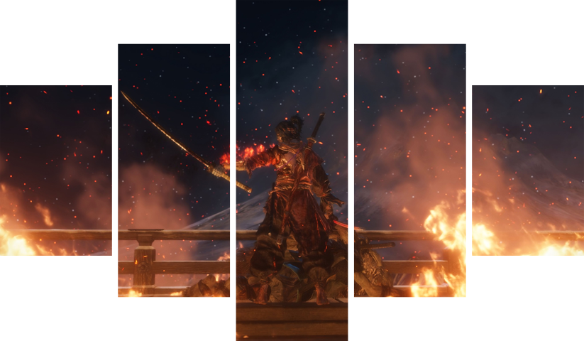 Sekiro Shadows Die Twice – 5 Panneaux – Plusieurs Tailles | Décoration Maison