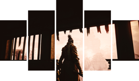 لوحة Sekiro Shadows Die Twice – خمسة قطع – برشة أحجام | ديكور دارك