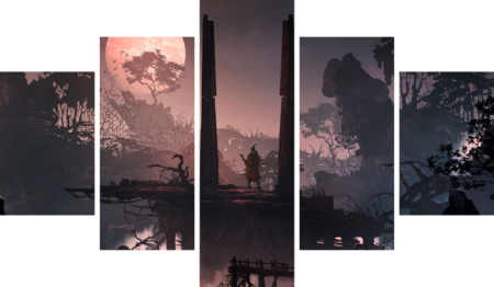 Sekiro Shadows Die Twice – 5 Panels – Multiple Sizes | Home Decor