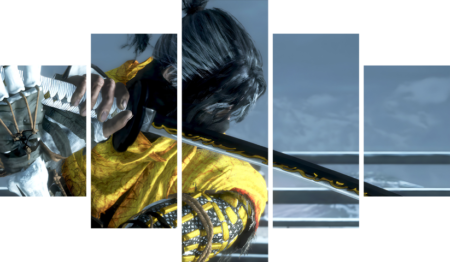 لوحة Sekiro Shadows Die Twice – خمسة قطع – برشة أحجام | ديكور دارك