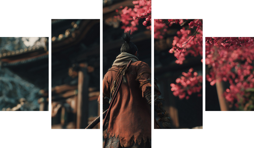 Sekiro Shadows Die Twice – 5 Panneaux – Plusieurs Tailles | Décoration Maison