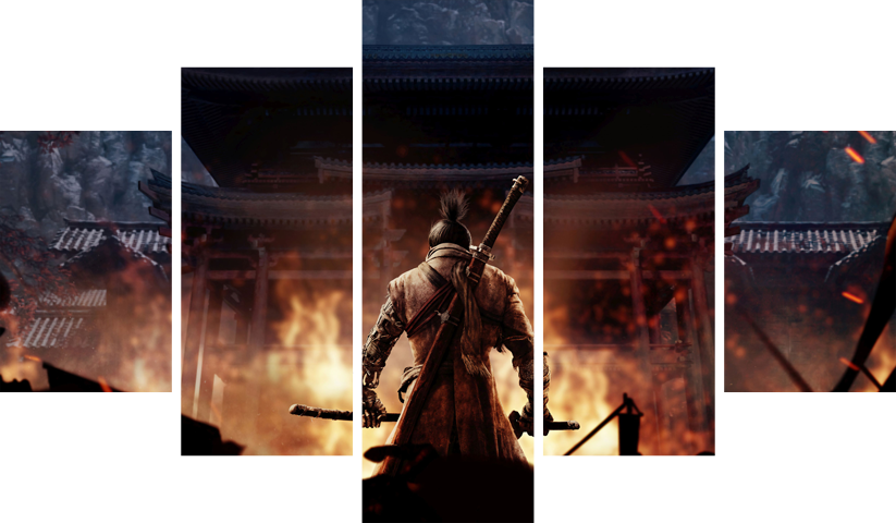 Sekiro Shadows Die Twice – 5 Panneaux – Plusieurs Tailles | Décoration Maison