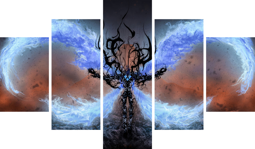 Solo Leveling – 5 Panneaux – Plusieurs Tailles | Décoration Maison