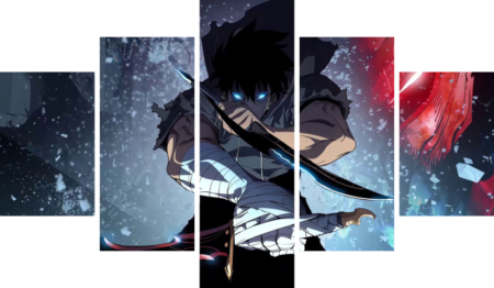 Solo Leveling – 5 Panneaux – Plusieurs Tailles | Décoration Maison