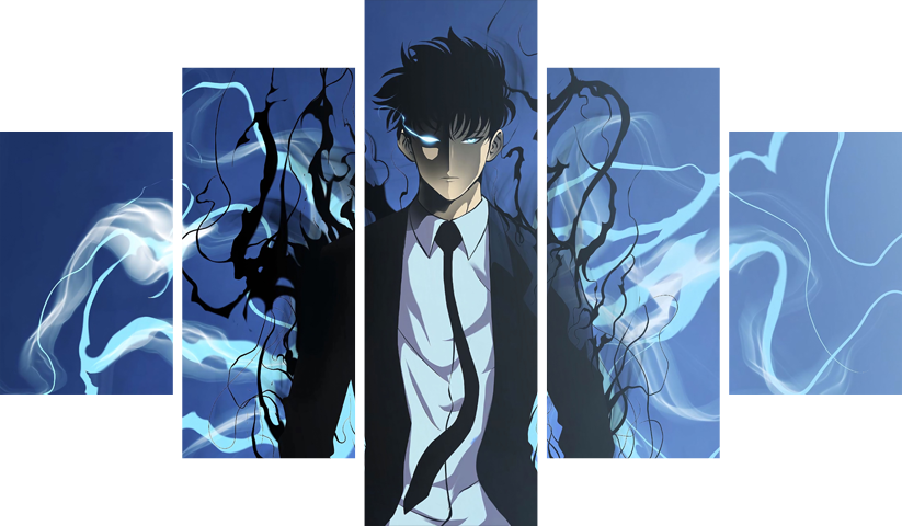 Solo Leveling – 5 Panneaux – Plusieurs Tailles | Décoration Maison