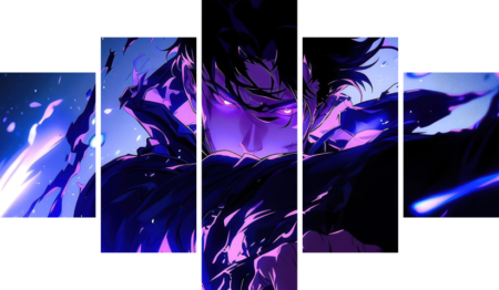 Solo Leveling – 5 Panneaux – Plusieurs Tailles | Décoration Maison