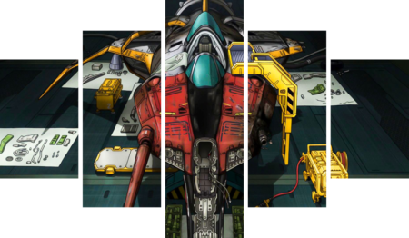 Space Battleship Yamato – 5 Panneaux – Plusieurs Tailles | Décoration Maison