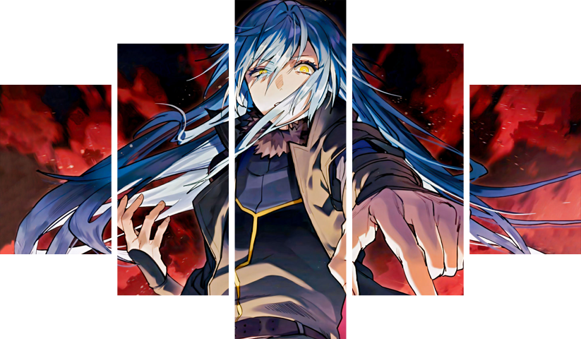 That Time I Got Reincarnated as a Slime – 5 Panels – Multiple Sizes | Home Decor