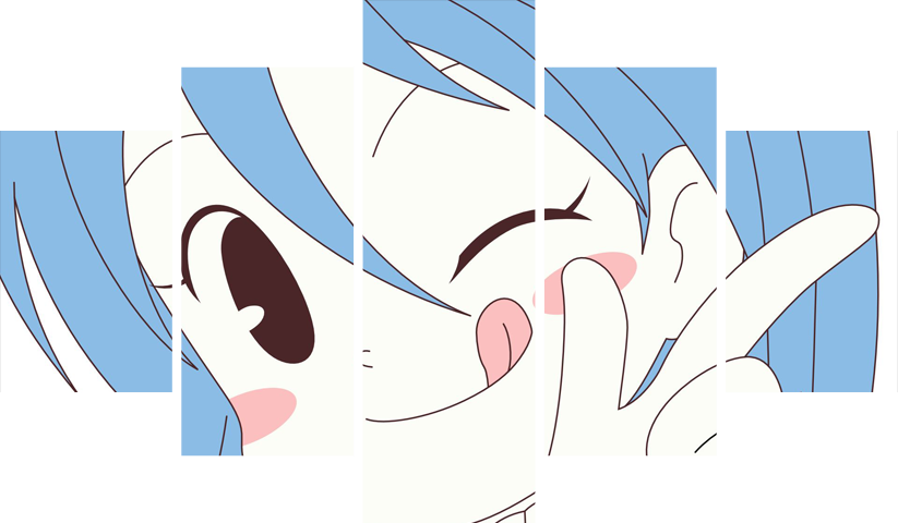 لوحة The Monogatari Series – خمسة قطع – برشة أحجام | ديكور دارك