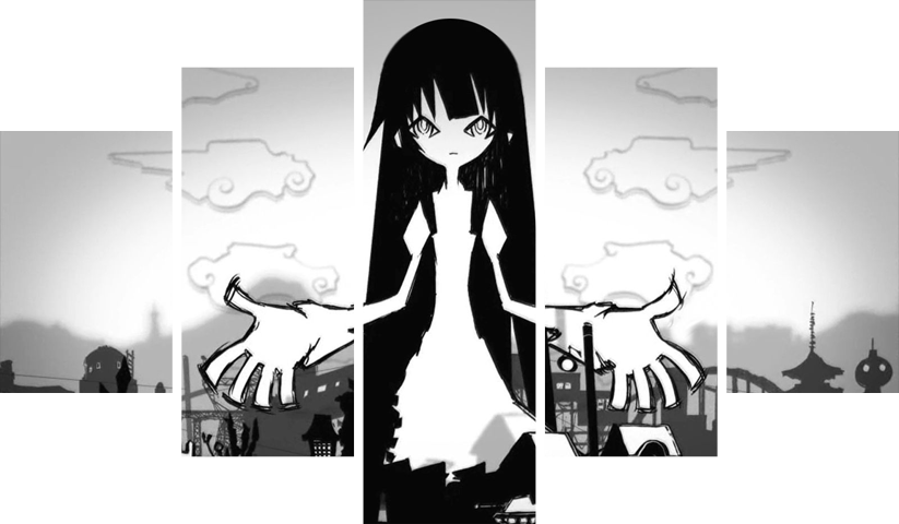 لوحة The Monogatari Series – خمسة قطع – برشة أحجام | ديكور دارك