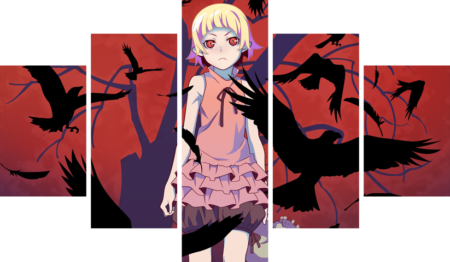 لوحة The Monogatari Series – خمسة قطع – برشة أحجام | ديكور دارك