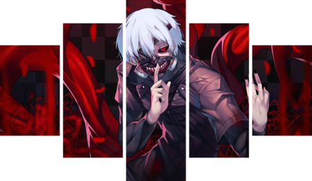 Tokyo Ghoul – 5 Panneaux – Plusieurs Tailles | Décoration Maison