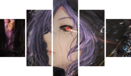 Tokyo Ghoul – 5 Panneaux – Plusieurs Tailles | Décoration Maison