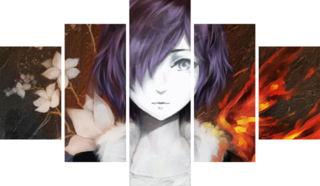Tokyo Ghoul – 5 Panneaux – Plusieurs Tailles | Décoration Maison