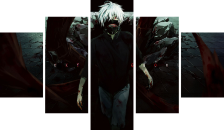 Tokyo Ghoul – 5 Panneaux – Plusieurs Tailles | Décoration Maison
