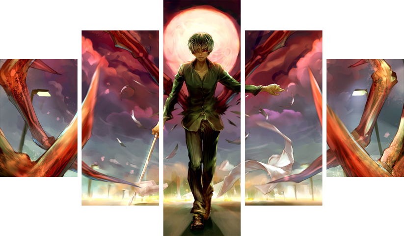 Tokyo Ghoul – 5 Panels – Multiple Sizes | Home Decor