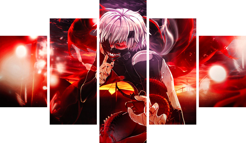 Tokyo Ghoul – 5 Panels – Multiple Sizes | Home Decor