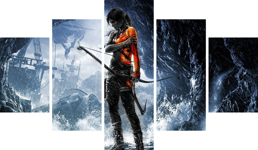 Tomb Raider – 5 Panels – Multiple Sizes | Home Decor
