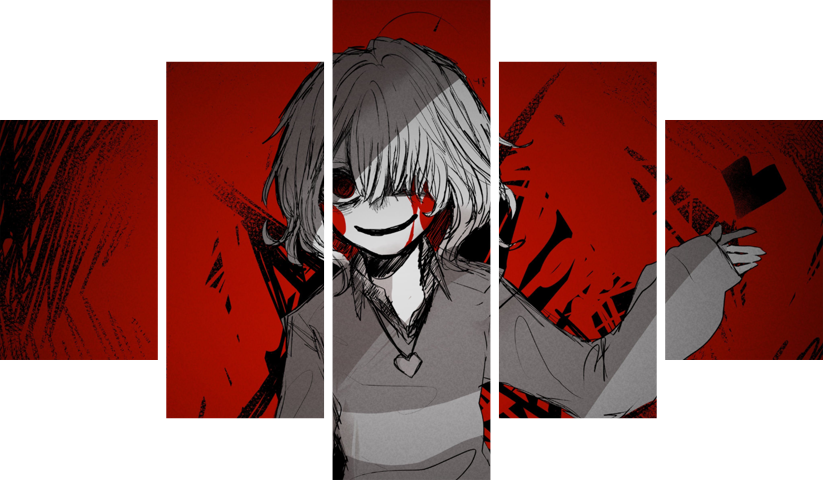لوحة Undertale – خمسة قطع – برشة أحجام | ديكور دارك