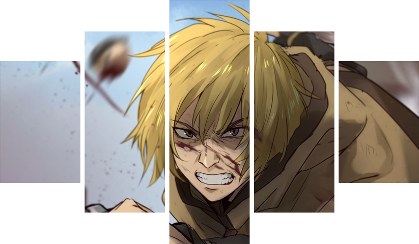 لوحة Vinland Saga – خمسة قطع – برشة أحجام | ديكور دارك