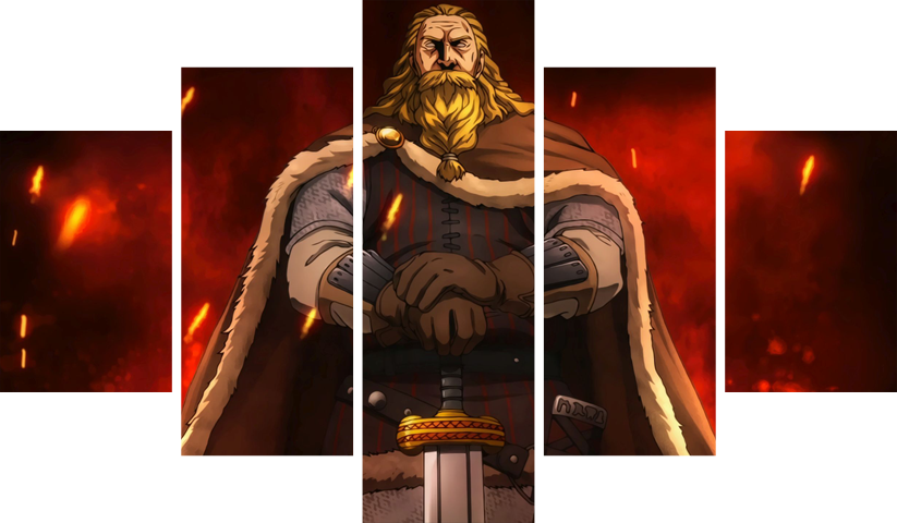 Vinland Saga – 5 Panneaux – Plusieurs Tailles | Décoration Maison