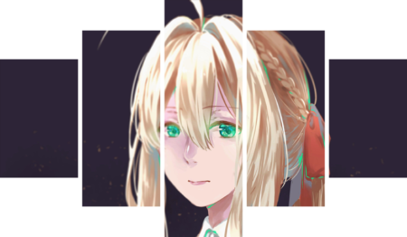 لوحة Violet Evergarden – خمسة قطع – برشة أحجام | ديكور دارك