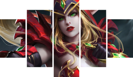 لوحة World of Warcraft – خمسة قطع – برشة أحجام | ديكور دارك