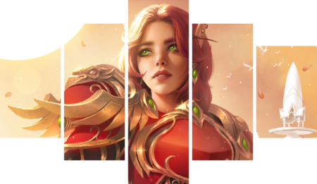 لوحة World of Warcraft – خمسة قطع – برشة أحجام | ديكور دارك