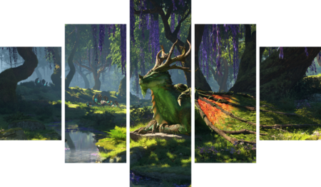 لوحة World of Warcraft – خمسة قطع – برشة أحجام | ديكور دارك