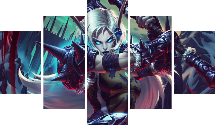لوحة World of Warcraft – خمسة قطع – برشة أحجام | ديكور دارك
