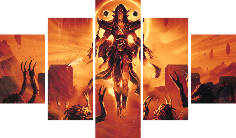 لوحة World of Warcraft – خمسة قطع – برشة أحجام | ديكور دارك